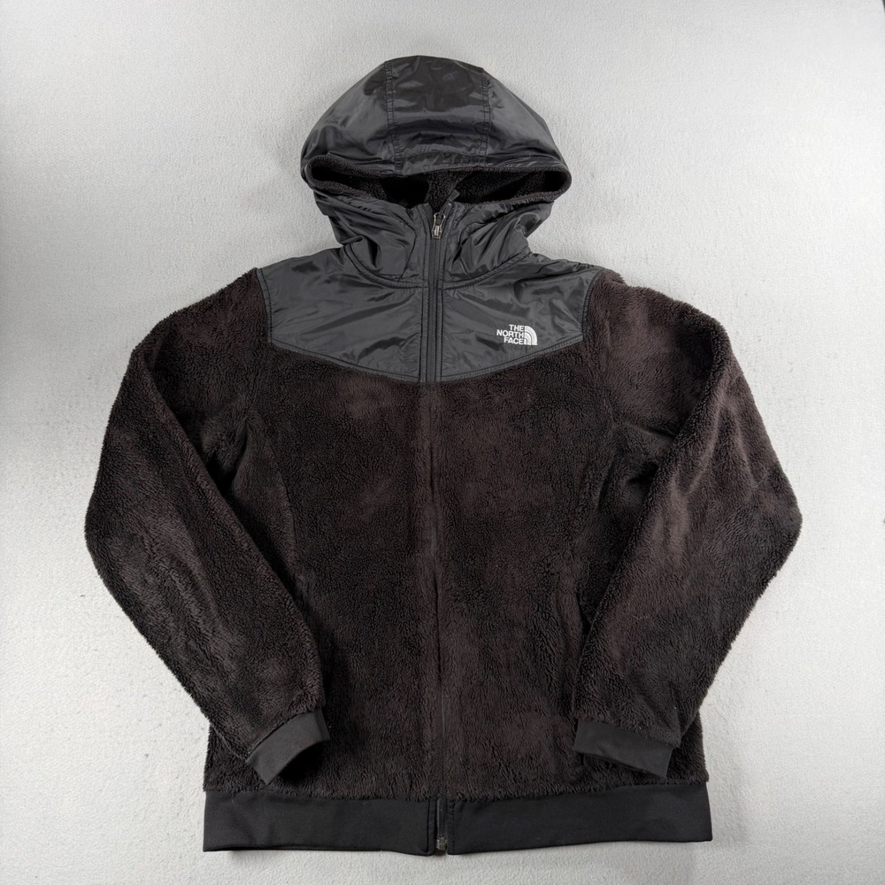 The North Face Osito Hybrid Full Zip Fleece Hoodie Black Large Jacket